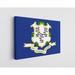 Red Barrel Studio® Connecticut State Flag USA Flags - Wrapped Canvas Photograph Metal in Blue/Green | 40 H x 60 W x 1 D in | Wayfair