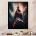 Latitude Run® Empire State Building Tilt Shift in the Night Lights VIII - Print on Canvas Metal in Black/Gray/Orange | 32 H x 24 W x 1 D in | Wayfair