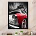 Astoria Grand Vintage Car by the Paris Eiffel Tower - Print on Canvas Canvas, Cotton in Black/Gray/Red | 20 H x 12 W x 1 D in | Wayfair