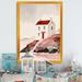 Red Barrel Studio® White House w/ Red Roof by the Waterside - Print on Canvas in Red/White | 20 H x 12 W x 1 D in | Wayfair