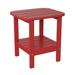 Highland Dunes Fitzgibbons Commercial Grade All-Weather Adirondack Style Patio Side Table Plastic in Red | 17.75 H x 17 W x 14.5 D in | Wayfair