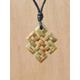 Tibetan Endless Knot Pendant | Eternity & Circle Of Life Necklace Infinity Buddhist Jewelry Hand-Carved From Natural Stone By Myself