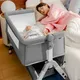 Grand berceau pour bébé lit de nouveau-né épissage multifonction mobile tr/min