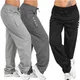 Pantalon de jogging décontracté pour femme noir gris grande taille printemps automne 2023