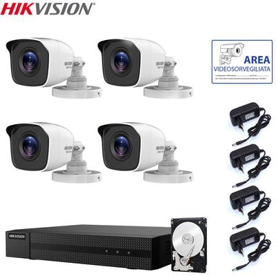 Hikvision Videoüberwachungsset Dvr 4 Kanäle 4 Kameras 4 Mpx Hd 2 Tb