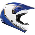 Fly Racing Kinetic Vision Casco Motocross, bianco-blu, dimensione 2XL