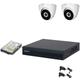 Kit videosorveglianza 2 telecamere 5 mpx Dahua dvr 4 canali hd 2TB 1