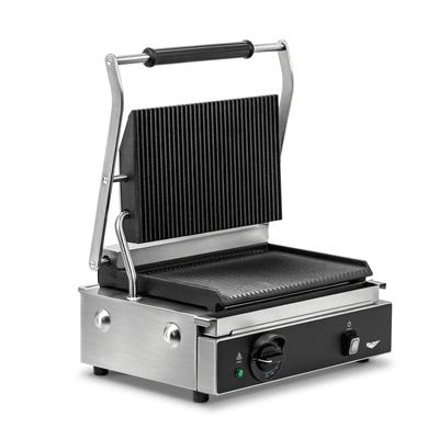Vollrath PSG4-SG120 Single Commercial Panini Press w/ Cast Iron Grooved Plates, 120v, Stainless Steel