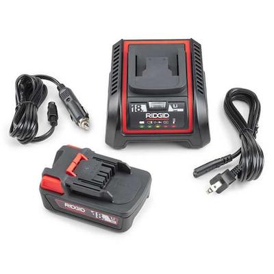 RIDGID 66003 Battery and Charger Kit, 18V DC, 2.5 Ah