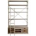 HomeRoots 392223 Gray Metal Shelving Unit with Light Brown Storage Silver