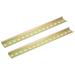 Uxcell 2 Pcs DIN Rail Slotted Iron Mounting Guide 300mm Long 35mm Wide 7.5mm High Bronze Tone