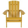 Flash Furniture All-weather Poly Resin Wood Outdoor Adirondack Chair (Set of 4) Yellow