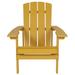 Flash Furniture All-weather Poly Resin Wood Outdoor Adirondack Chair (Set of 4) Yellow