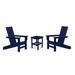 Wyndtree 3-pc. Modern Adirondack Chairs with Side Table Navy