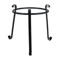 Flowerpot Holder Metal Gazing Ball Stand Outdoor Garden Gazing Globes (Black)