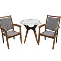 3 pc. Cordora Spanish Marble and Wicker Bistro Set