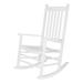 Shine Company Traditional Hardwood Indoor/Outdoor Porch Rocker in White