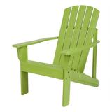 Shine Company Traditional Cedar Wood Patio Firepit Adirondack Chair in Green