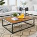 Modway Stance Outdoor Patio Aluminum Coffee Table in Gray Natural
