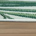 Paco Home Outdoor Rug Green Beige with Palm Leaf Pattern for Patio Flat Weave 3 11 x 5 7 4 x 6