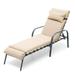 Pellebant Outdoor Adjustable Patio Chaise Lounge Chair with Cushion Beach Poolside - N/A Tan