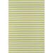 Momeni Indoor/Outdoor Striped Modern/Contemporary Area Rugs Green/White 7 10 X 10 10