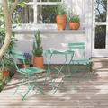 Bansa Rose 3PCS Bistro Set Garden Backyard Table Chairs Outdoor Patio Mint Green