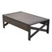 Patio Festival X-Arm Col. Outdoor Metal Wicker / Rattan Coffee Table in Brown