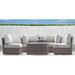 Living Source International Chelsea Grey Wicker 6-piece Conversation Sofa Set Espresso