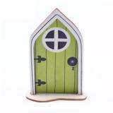 Fairy Gnome Elf Door Handpainted Wooden Outdoor Yard Tree Mystical Art Ornament