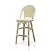 Furniture of America Ariel French Natural Tone 30-inch PE Wicker Patio Bar Chairs (Set of 2) by - Set of 2 Yellow & White