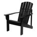 Shine Company Traditional Cedar Wood Patio Firepit Adirondack Chair in Black