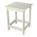 Shine Company Adirondack Indoor/Outdoor Square Resin End Table in White