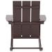 Polytrends Shoreside Modern Eco-Friendly Poly Adirondack Rocking Chairs (Set of 4) Dark Brown