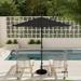 Havenside Home North Bend 9-foot Auto-tilt Round Sunbrella Patio Umbrella by Black