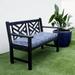 Mozaic Humble + Haute Blue and White Stripe Indoor/Outdoor Bristol Bench Cushion 57 x 24 x 2 - Nelson Commodore Blue