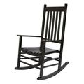 Shine Company Traditional Hardwood Indoor/Outdoor Patio Porch Rocker in Black