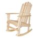 Shine Company Traditional Cedar Wood Adirondack Porch Rocker in Beige