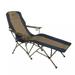 Kamp-Rite Portable Folding Outdoor Soft Arm Lounger Camping Chair Navy/Tan