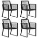 vidaXL 2/4x Garden Chair Black PVC Rattan Outdoor Patio Seating Lounge Chairs