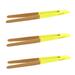 BambooMN Premium 12 Reusable Bamboo Kitchen A Toast Tongs For Cooking & Holding - Yellow - 3 Pieces