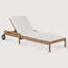 Ethnicraft Jack Outdoor Adjustable Lounger with Thin Cushion - 10336