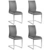 Somette Modern Contour Back Cantilever Side Chair, Set of 4