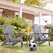 2 PCS Patio Lounge Wooden Folding Adirondack Chair