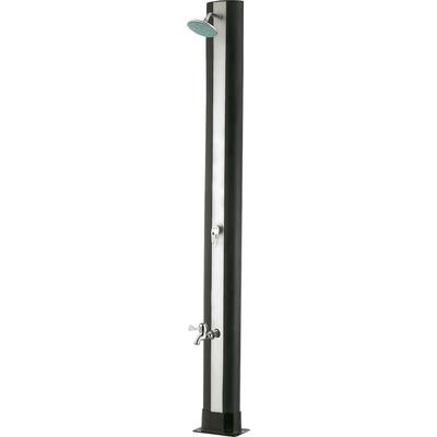 Gartendusche UBBINK "SOLARIS PREMIUM", schwarz, B:18cm H:228cm L:25cm, Polyvinylchlorid (PVC), Outdoorduschen, mit Fußdusche und Direktanschluss für Gartenschlauch Image