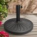 27 Lbs Free Standing Round Black Resin Umbrella Base - 18.11*18.11*11.42 inches