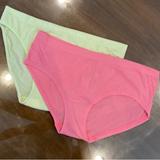 Victoria's Secret Intimates & Sleepwear | 2 Victoria’s Secret Seamless Panties | Color: Green/Pink | Size: M