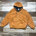 Carhartt Jackets & Coats | Carhartt Duck Brown Jacket J130-211 Mens Xl Quilted Flannel Lined Hooded | Color: Brown/Tan | Size: Xl