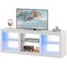 TV Stand with LED Lights for TVs up to 65 inch, Entertainment Center with Glass Shelves, Modern TV Stand for Living Room