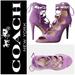 Coach Shoes | Coach Kira Lace Up Sandal Size 5 B Women's Wild Flower Purple Pink Sexy Heels | Color: Purple | Size: 5